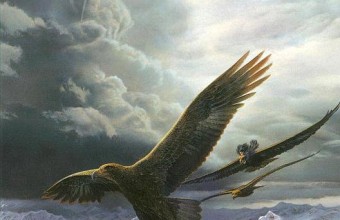 Beren and Lúthien are Flown to Safety