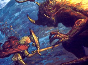 Glorfindel and the Balrog Above Gondolin