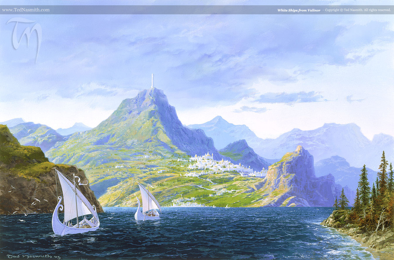 Image result for tolkien white ships