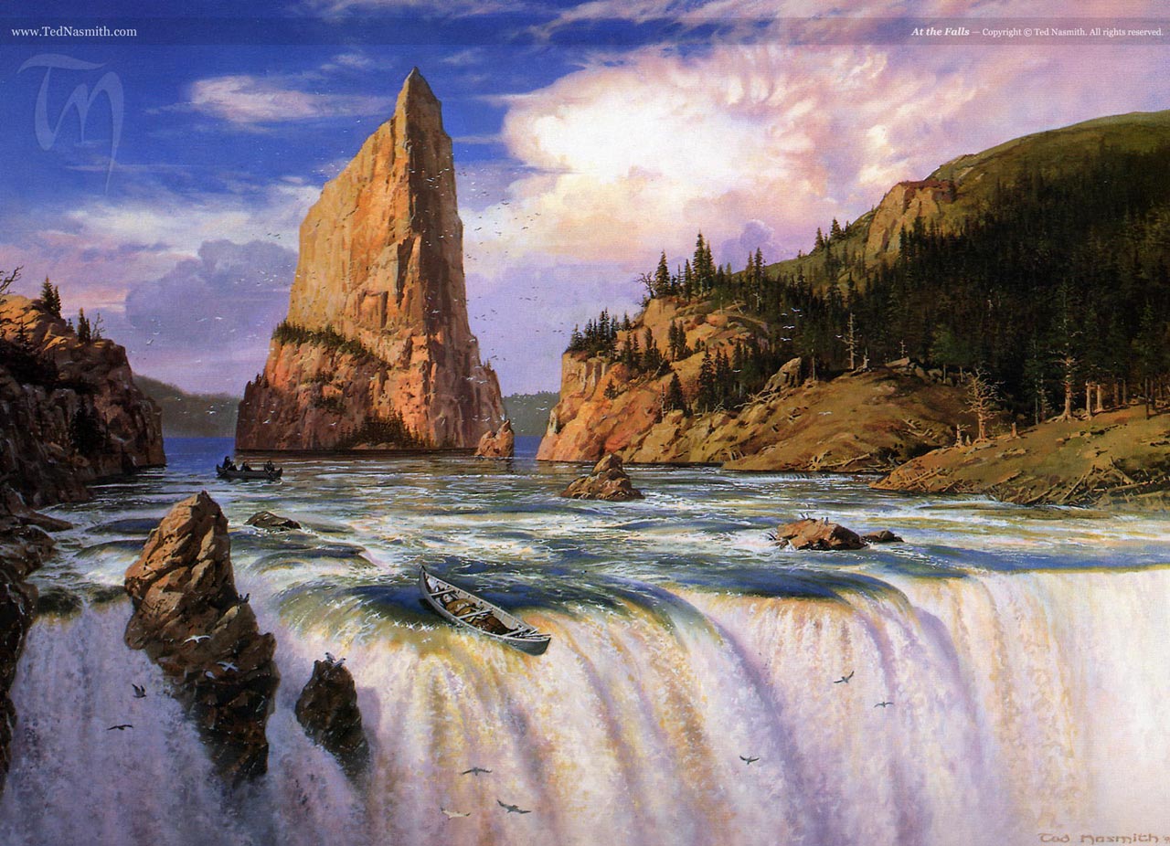 Ted Masith At the Falls – Ted Nasmith