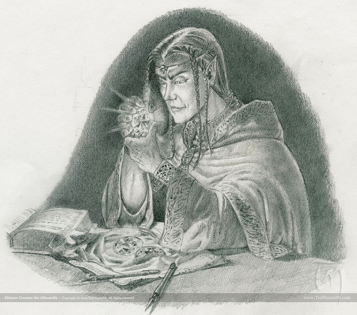 Fëanor Creates the Silmarils – Ted Nasmith
