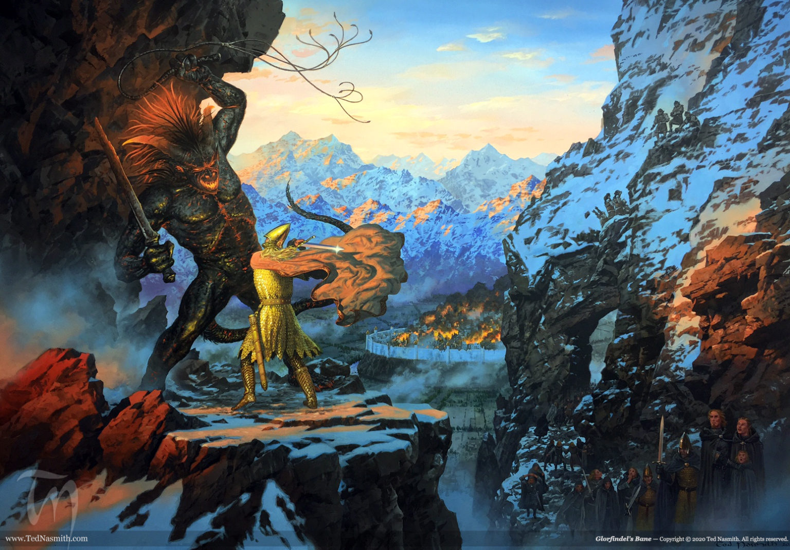 J.R.R. Tolkien - What's your favourite part of The Silmarillion? Taken from  the new illustrated edition of The Silmarillion, this painting by Ted  Nasmith depicts Glaurung, the first fire-breathing dragon in Middle-earth.